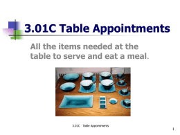 3.01 Table Appt.