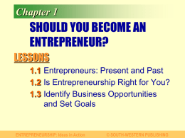 PowerPoint: Should You Become an Entrepreneur?