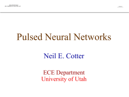 Pulsed Neural Nets (ppt)