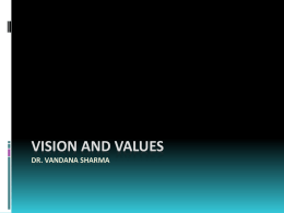 Values and Visions