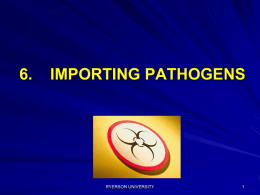 Importing Pathogens