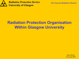 Lecture 5: Radiation Protection in the University