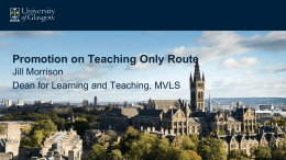 Promotion on teaching route only