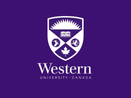 Western University presentation to students 2015