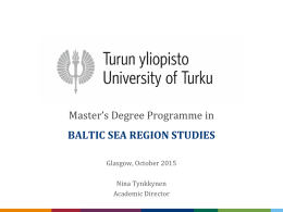 University of Turku presentation to students 2015