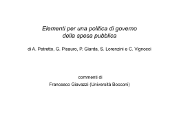 QUARTO RAPPORTO - discussione prof. Giavazzi