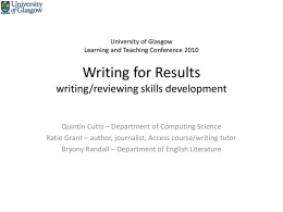 Writing for results