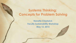 Presentation on Systems Thinking (Nanette Chadwick)