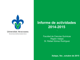 INFORME DE ACTIVIDADES 2014-2015