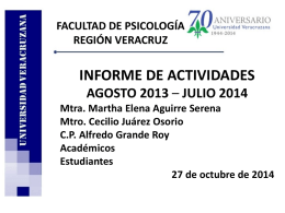 Informe de Labores 2013 – 2014