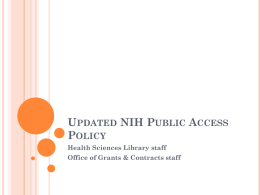 NIH Public Policy Mandate Brown Bag PowerPoint