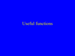 Useful Functions