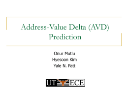 "Address-Value Delta (AVD) Prediction,"