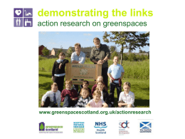 Demonstrating the links – action research on getting communities into greenspace
