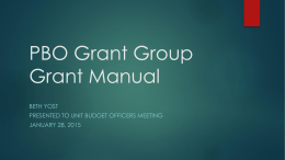 Presentation to Unit Budget Officers meeting 1-26-15 re Grants Manual.pptx