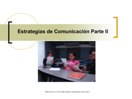 ESTRATEGIAS DE COMUNICACIÓN PARTE II