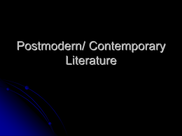 Postmodern background notes