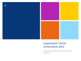 Capacitación Presentación Portal UV 2012