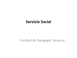 Pedagogía, Veracruz Servicio Social