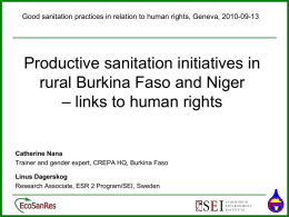 CREPA: Productive Sanitation and Gender (Burkina Faso)