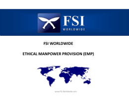 FSI Worldwide – Ethical Manpower Provision
