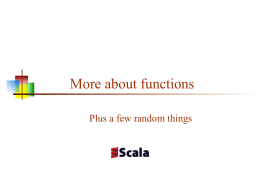 More Functions