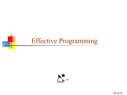 Effective Programming