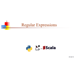 Regular Expressions