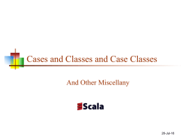 Classes and Cases