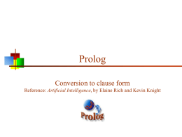 Prolog 6 - Conversion to Clause Form