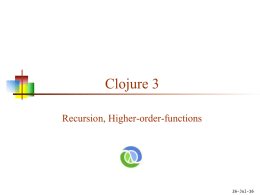 Clojure 3 - Recursion