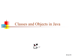Writing Classes and Objects