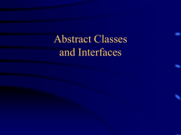 Abstract classes and interfaces
