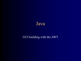 Building a GUI