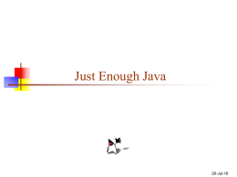 Just enough Java