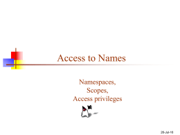 Access to Names