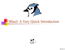 Introduction to BlueJ