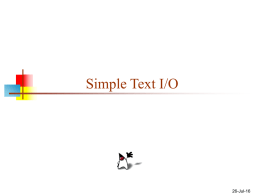 Simple text I/O