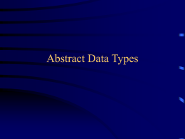 Abstract Data Types