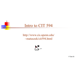 Intro to CIT594