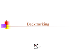 PowerPoint lecture on Backtracking