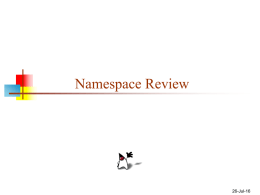 Namespace Review