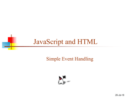 JavaScript and HTML