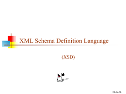 XML Schema Definition Language