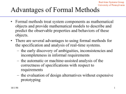 Introduction to Formal Methods