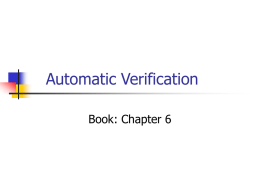 Chapter 6: Automatic Verification