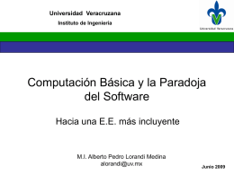 Computación Básica y la Paradoja del Software: Hacia una E.E. Más Incluyente.