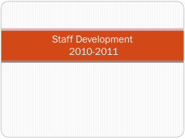 Staff Development 2010-11