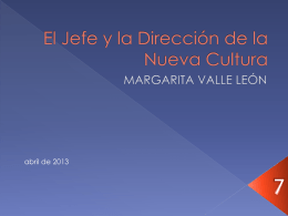 7.-EL JEFE Y LA DIRECCION EN LA NUEVA CULTURA