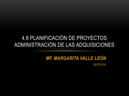 4.8 PLANIFICACION DE PROYECTOS ADMINISTRACION DE LAS ADQUISICIONES